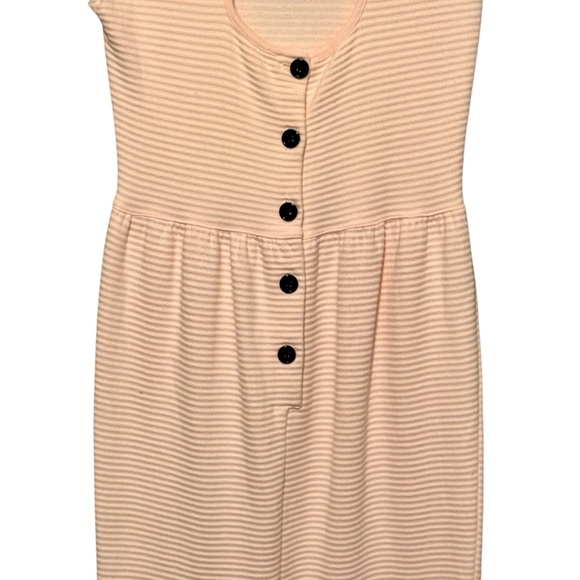 OUTLANDER Ribbed Pale Pink High Neck Sleeveless Midi Length Back Cutout Dress - Picture 6 of 8